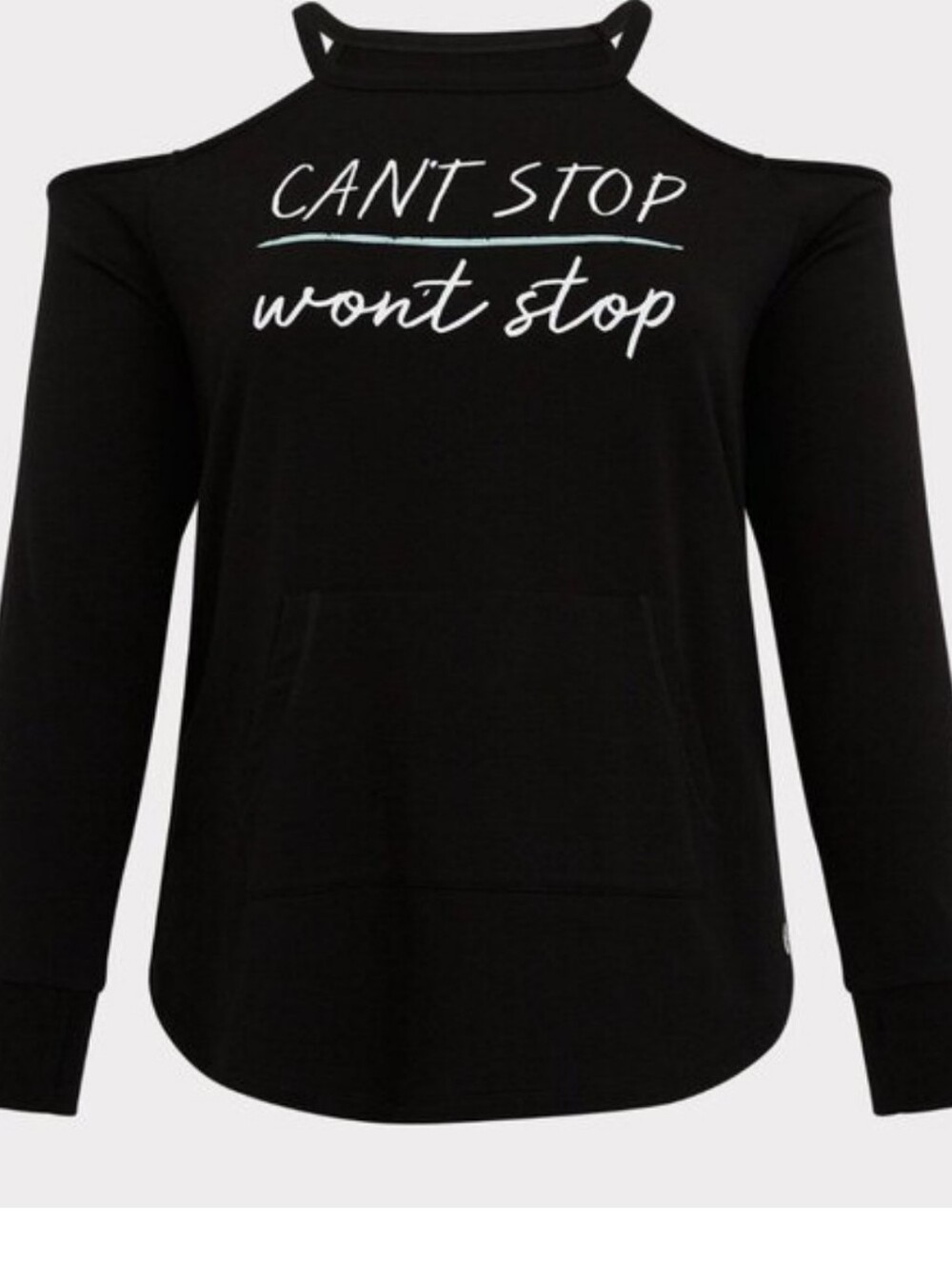 Torrid French Terry Cold Shoulder Long Sleeve Active Sweatshirt NEW NWT 2X